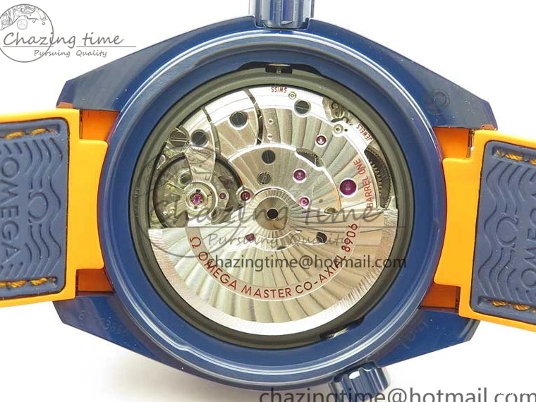 0521 Planet Ocean 45.5mm Big Blue Real Ceramic VSF 1:1 Best Edition on Blue Rubber Strap A8906 Super Clone Unique 7896